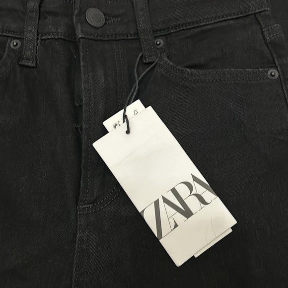 ⭐️Zara Denim The Dreed Ankle Flares in Elvira Black Size 2 High Rise NWT Stretch - Picture 8 of 8